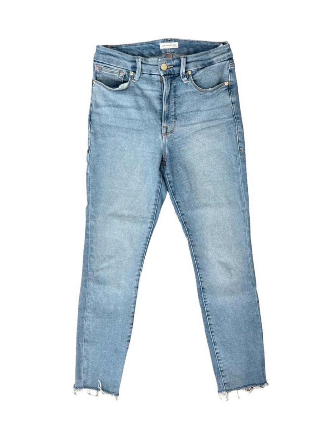 Good American Always Fits Good Classic Slim Straight Leg Jeans 4/27 In Indigo834